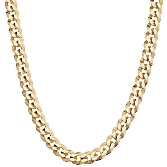 Men’s 18k Gold over 925 Cuban Chain Necklace 20” - Picture 4 of 9